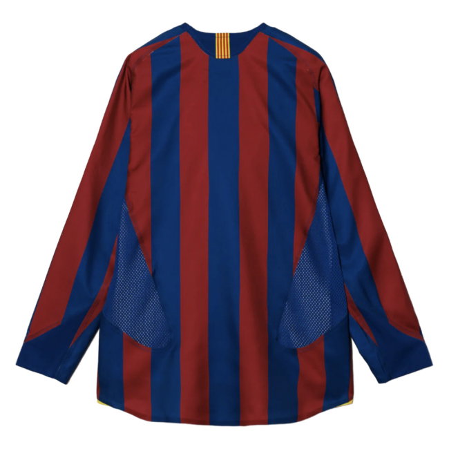 2005-2006 Barcelona T90 Reissue LS Home Shirt (Messi 19)-PitchVibe Kits